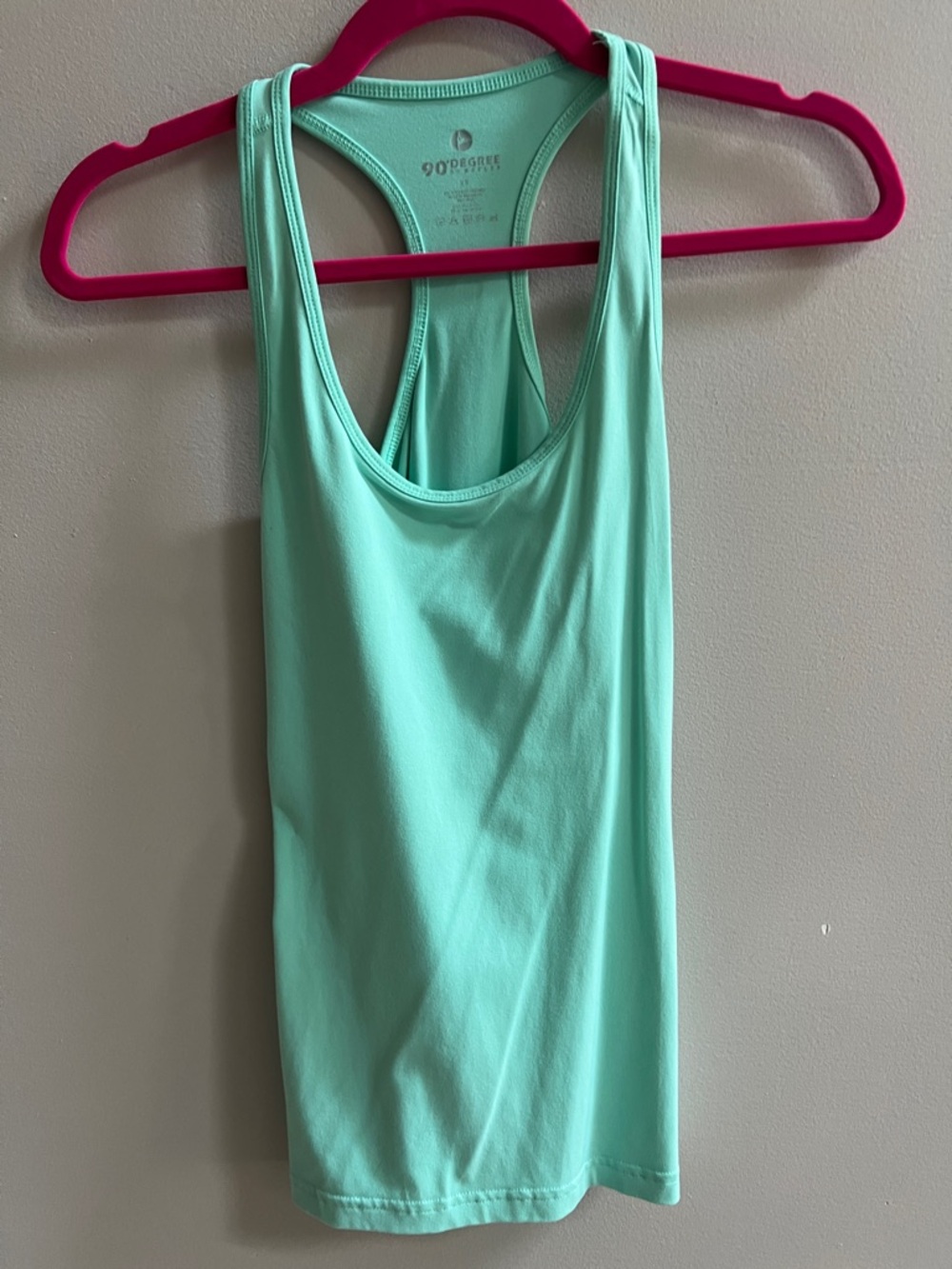 90 Degree By Reflex Mint Green Racerback Tank Top Size XS